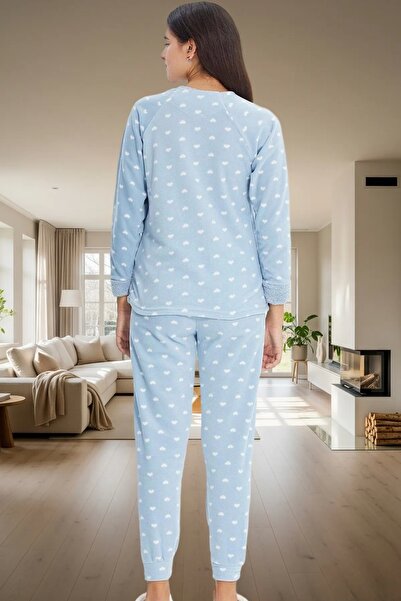 PayBuy Women's Winter Heart Fleece Pajama Set Comfortable Sleep Set 3-Piece Professional Appearance Special Design