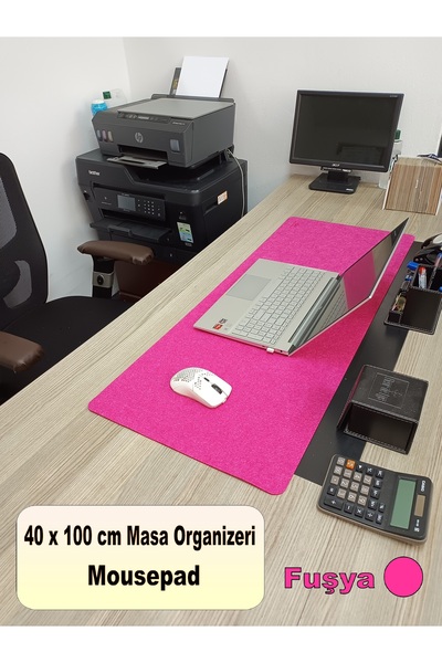 Self Power Organizator de birou din pâslă fuchsia 40x100 cm, organizator, mou...