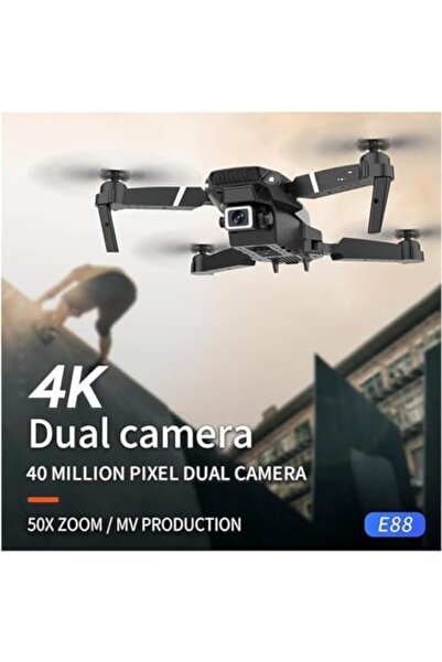 Generic E88 Pro Drone 4k, HD Camera, WiFi FPV, Foldable Quadcopter, Stable Flight & Aerial Photography, Alti