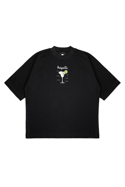 TRAGEDY Unisex Oversize Margarita Cocktail Printed Boxy Fit Thick Fabric T-Shirt
