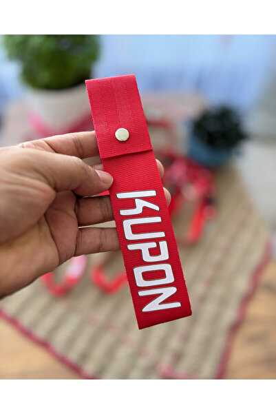 Bigonya Kupon Tasarımlı, Kırmızı Renk Yüksek Kalite Tampon & Çeki ipi