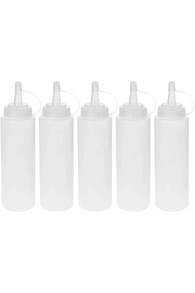 Generic Ketchup Squeeze Bottles, 230ml Plastic Condiment Squeeze Squirt Bottles with Cap, for Ketchup,