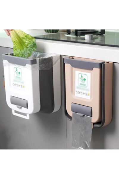 costurera Foldable Kitchen Trash Can with Bag Chamber