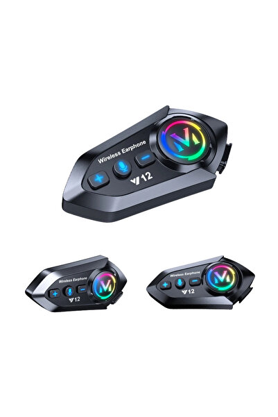 Dynego Y12 Motosiklet Kask Kulaklık 2 Sürücüyle Aynı Anda Konuşma Ses Asistanlı Bluetooth 5.4 Intercom