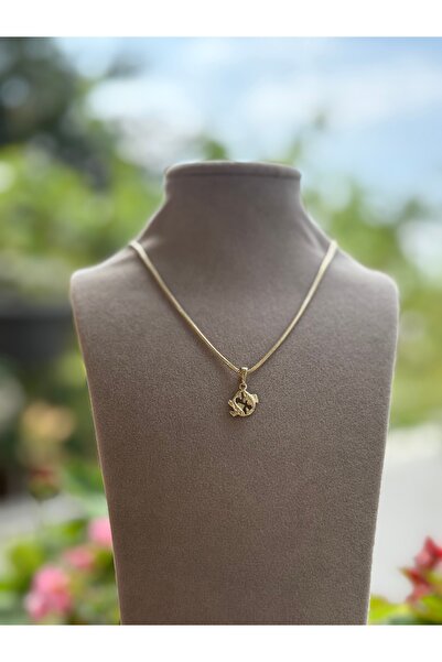 xUPING Balık Burcu Altın Kaplama Kolye Kararmaz 14K Rengindedir 45cm
