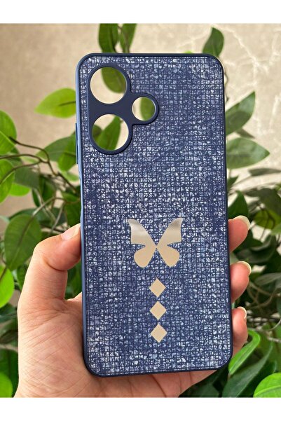 Hatreds İnfinix Hot 30i Kılıf Kelebek Desenli Aynalı Tasarım Taşlı Silikon Kılıf