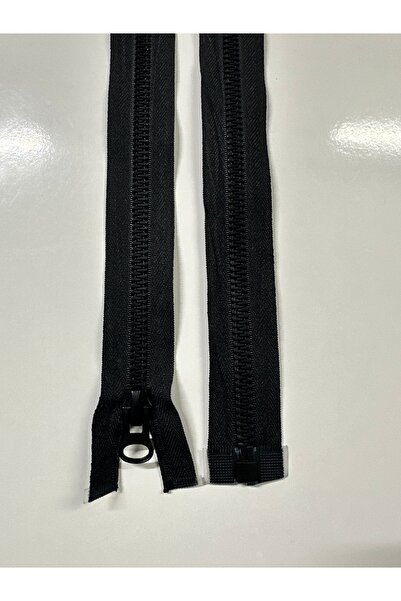 e tuhafiye 1 Adet Siyah Kemik Dişli Separe (Altı Açılır) Fermuar (30 Cm)