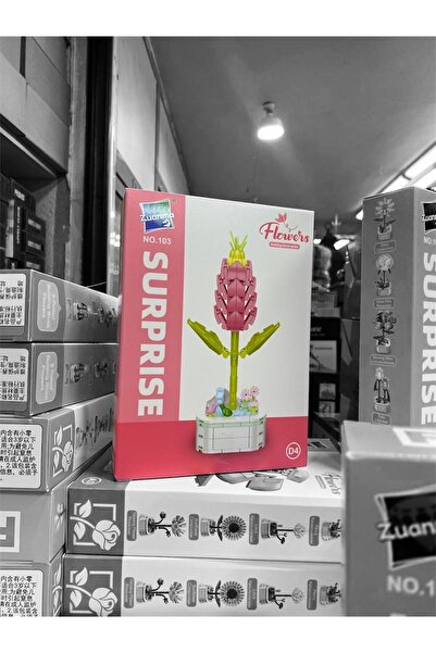 Se Promo Flowers Shrimp Flower Lego Flower Set – 158 Pieces Decorative and Hobby Toy, Decor