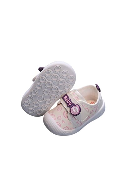 Mixbo Baby Shoes for First Steps Velcro Closure Soft Insole Model Smiley Pink...