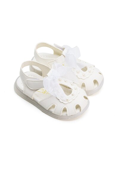 Mixbo Mixbo children's sandals, velcro fastening, soft insole, lights on the heel, with bow and pearls, al