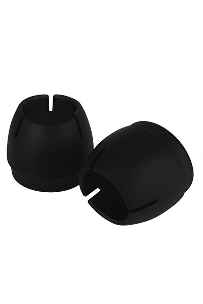Kacar Home 8 Adet Siyah Silikon Masa Sandalye Pabuç – 1,7 cm – 2,1 cm Arası Uyumlu Kaydırmaz Zemin Koruyucu