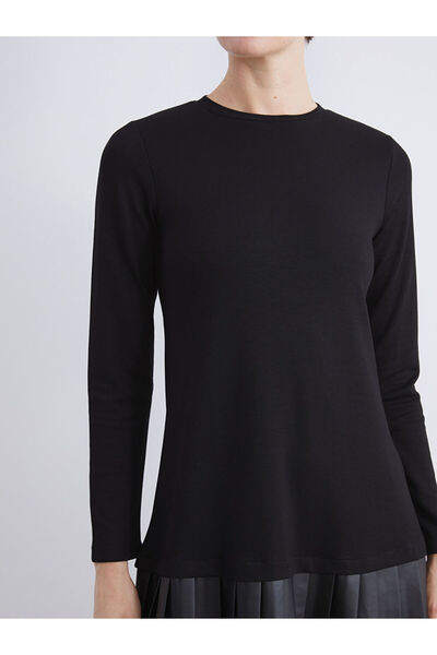 LC Waikiki Esvab Giyim'den Şık Tercihler | Bisiklet Yaka Pileli Mini Elbise