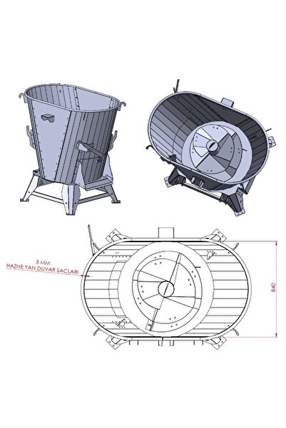 TarımGaraj Belotti Karmator Elektrikli Yem Karma Makinesi 220 Volt-1 m³