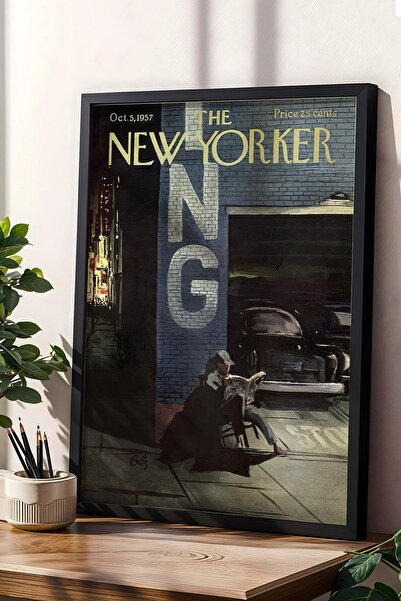 Saturn Pictură înrămată The New Yorker 5 octombrie 1957 - Pictură Garaj auto