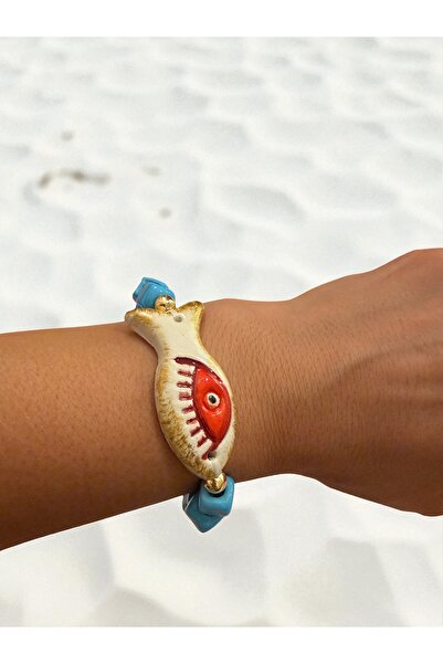 Bo Takı ve Aksesuar أساور من الخرز من البورسلين والحجر الطبيعي