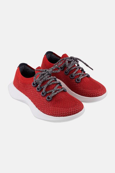 Allbirds Women Tree Dashers Lace Up Running Shoes, Red