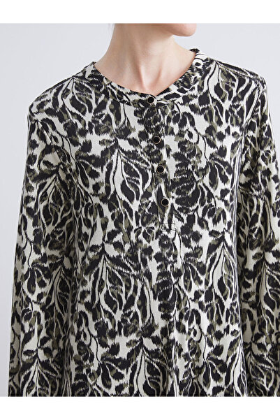 LC Waikiki Λαμπερές επιλογές από το Shining Store |   Φόρεμα σε γραμμή Α με μοτίβο με λαιμόκοψη