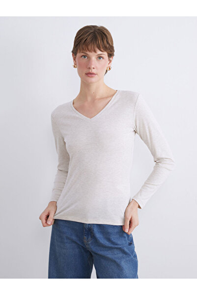 LC Waikiki Sparkling Choices from Shining Store | V-Neck Women's Bodysuit