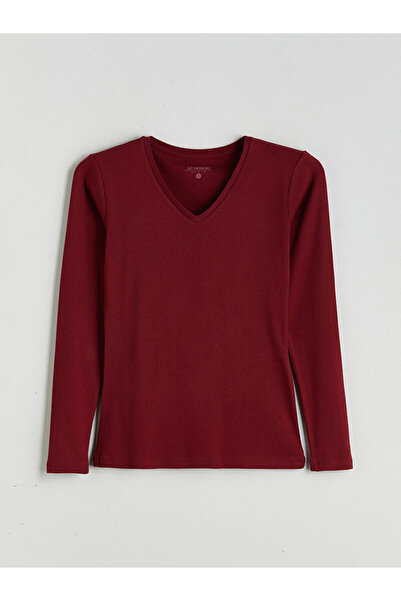 LC Waikiki Büyük Beden V Yaka Kadın Tişört