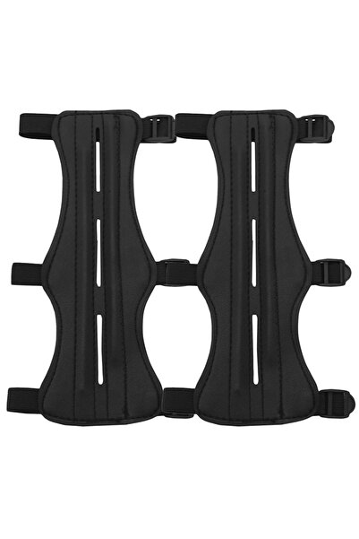 Choice قطعتان من معدات الرماية المصنوعة من الجلد الأسود لحماية الذراع والساعد والقوس والسهم القابل للتعديل والصيد