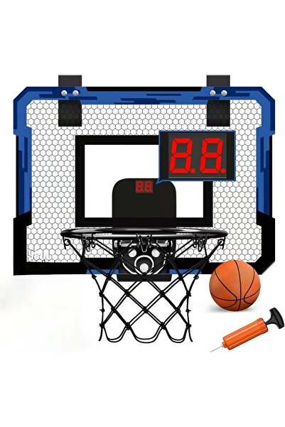 erorex Basketball Hoop Indoor Kids Adults Mini Basketball Hoop Electronic Scorerboard 1 Balls Over Door