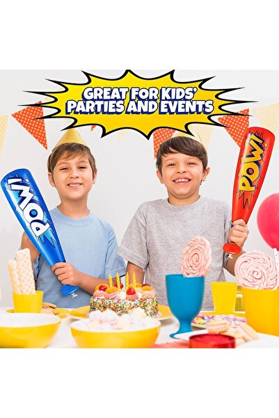 erorex 32 Pcs Pow Inflatable Baseball Bats 16 Inch Inflatable Toy Bat Bat Toys Baseball Party Favors