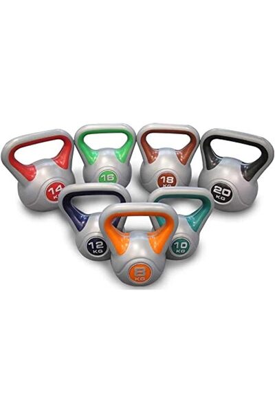 erorex دمبل كيتل بيل بلاستيكي من الأسمنت 8 كجم