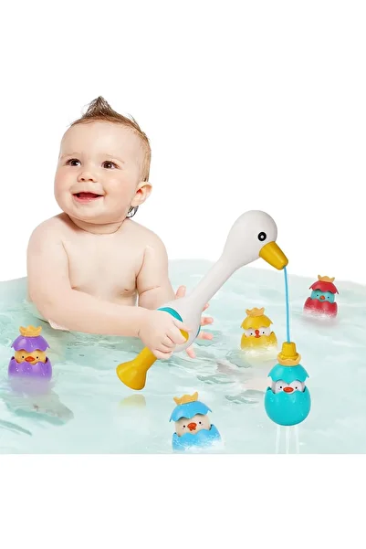erorex Bath Toy Toddlers 1 3 Bathtub Toy Fishing Floating Squirts Toy Water Scoop Swimming Egret Bird