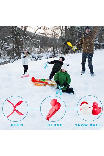 erorex Snowball Maker Toys Game Clip Spherical Duck Snowman Heart Snowball Maker Snow Ball Clip Sand Mold
