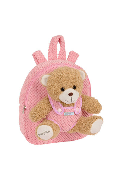 safta Geantă pentru copii Ursuleț de pluș roz 23 x 27 x 7,5 cm