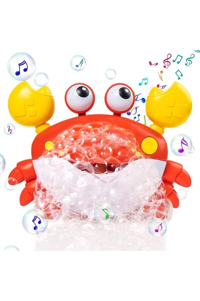erorex Baby Bath Bubble Maker With Music Crab Machine Toy For Toddlers Babies Boys Girls