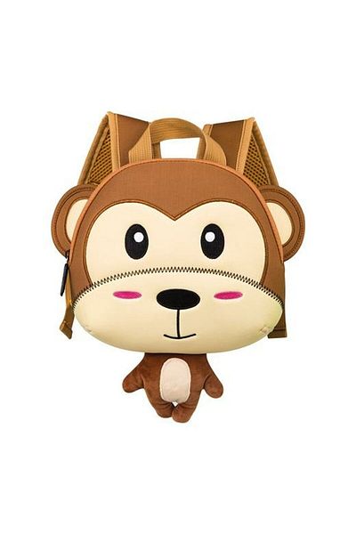 DOHE School Bag Brown Monkey