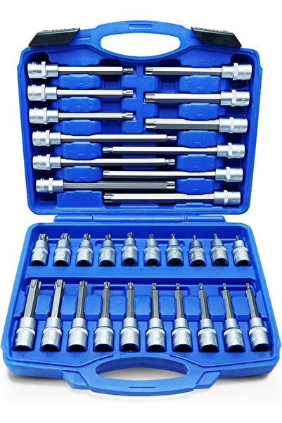 CCLIFE Set chei tubulare Torx cu 32 de piese T20-T70