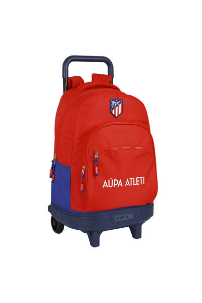 Atlético Madrid School Rucksack with Wheels Atlético Madrid Red Navy Blue (33 x 45 x 22 cm)