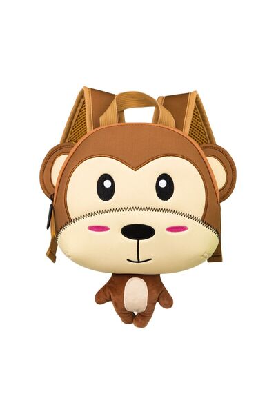 DOHE School Bag Brown Monkey