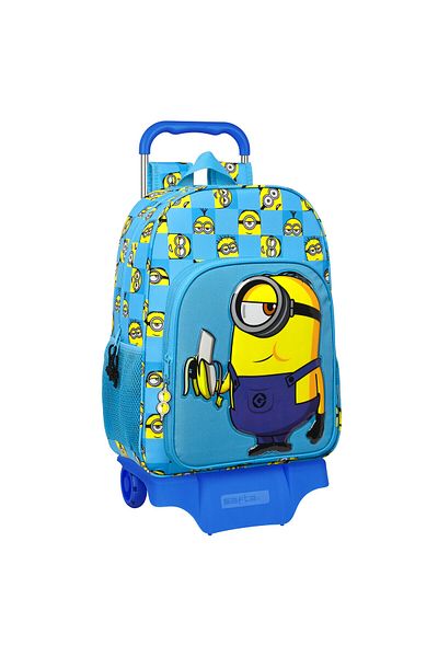 Minions School Rucksack with Wheels Minionstatic Blue (33 x 42 x 14 cm)