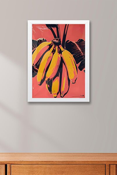 Saturn Banana Bunch Framed Painting - Pop Art Poster Painting