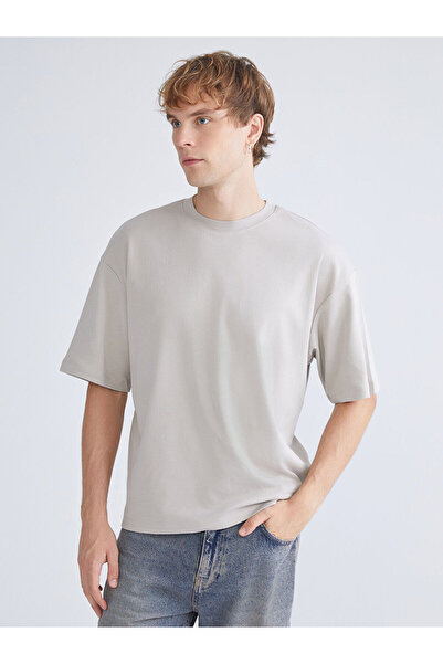 LC Waikiki Xside Beige Crew Neck Men's T-Shirt W5Ht29Z8