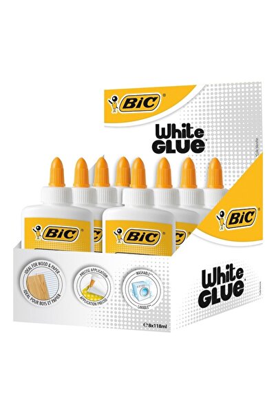 SHOPIENS BIC White Glue 118 ml - Set of 8