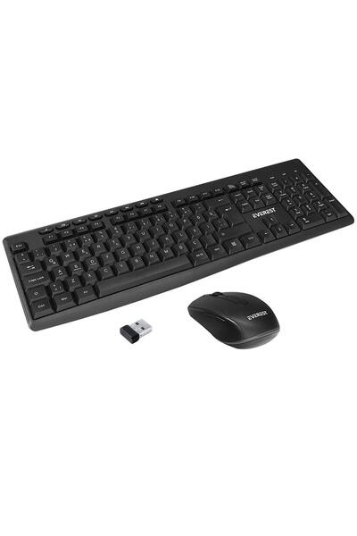 Everest KM-719 Siyah 2in1 Kablosuz Q Multimedia Klavye + Mouse Set