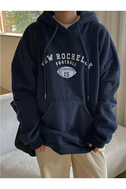 Revasser Unisex Erkek/Kadın FOOTBALL Renkli Özel Baskılı Pamuklu Oversize Kap...