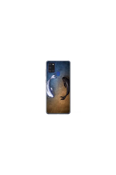 Atlas Προσαρμοσμένη θήκη 360 μοιρών Samsung Galaxy A21s, Ying and Yang Fish, ...