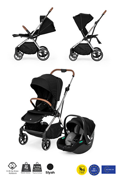 Kanz Snap Autofold Travel Sistem Bebek Arabası Darkness Black