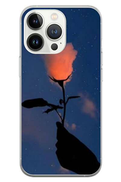 Atlas Husa personalizata 360 de grade pentru Apple iPhone 13 Pro, Sky Flower,...