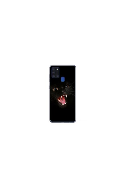 Atlas Husa personalizata 360 de grad Samsung Galaxy A41, Black Cat #2, multic...