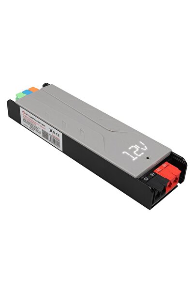 Powermaster PM-26844 12/24/36/48 Volt 8.4 Amper 200 Watt Metal Kasa Kademeli Adaptör Voltaj Gösterge