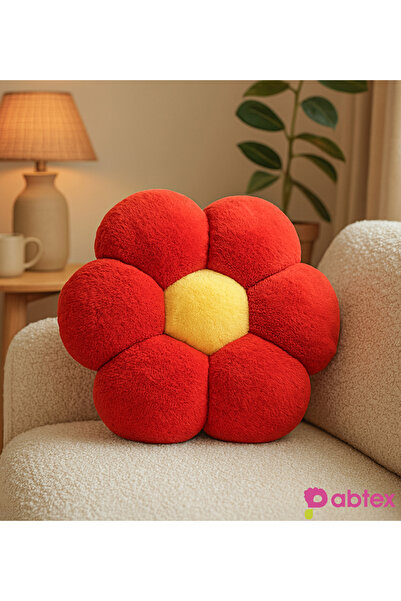Pabtex Yumuşak Taraftar Papatya Peluş Yastık – Çiçek Formlu Özel Tasarım