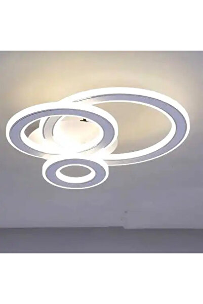 LED CONCEPT Lustra LED cu 3 tipuri de lumina, alba, rotunda, 52W, lumina rece...