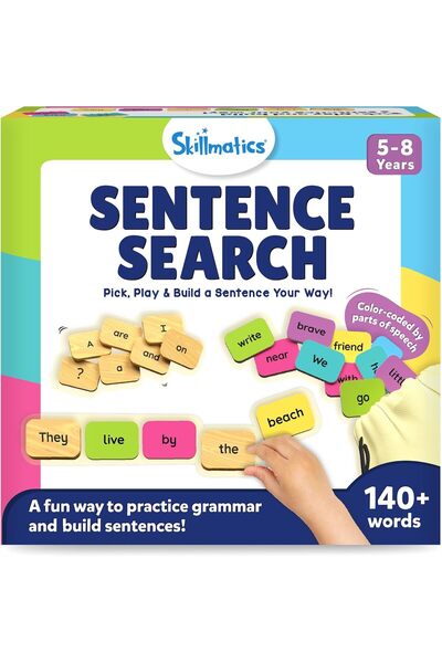 Skillmatics لعبة لوحية تعليمية - البحث عن الجملة، ألعاب تعليمية ممتعة للأطفال، لعبة البحث عن الجملة