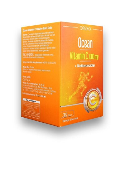 Orzax Ocean vitamin c 1000 mg 30 tablets